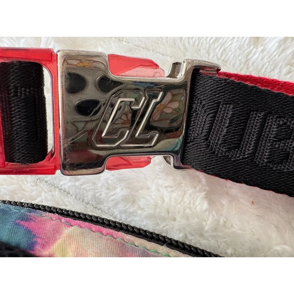 Christian Louboutin‎ Loubilab Tie Dye Nylon Crossbody Belt Bag Red Logo #838